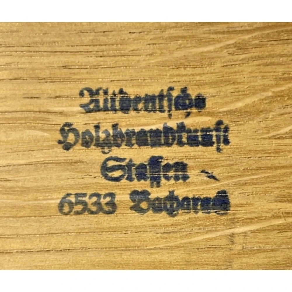 Burg Stahleck Bacharach Germany Hand-Burned Wood Plaque 2010 Arno Stassen